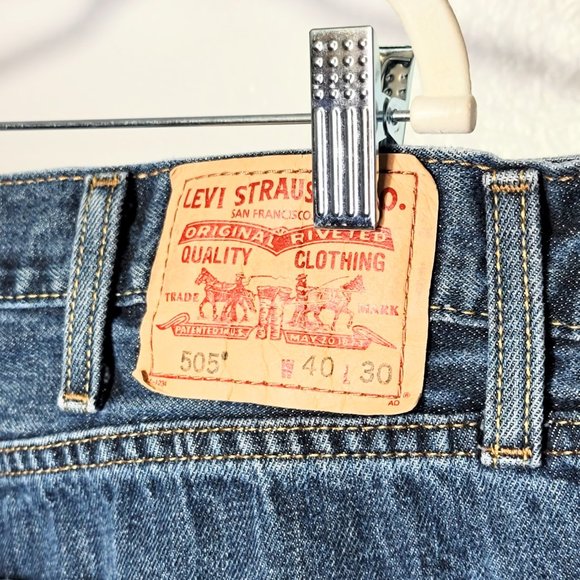 Levi's 505 Men's 2010 Regular Straight Fit Denim Blue Jeans Size 40x30 - Picture 8 of 9
